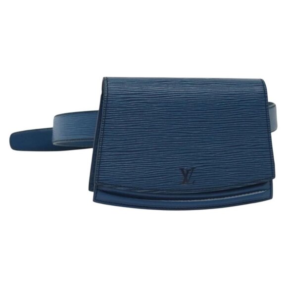 LOUIS VUITTON Epi Ceinture Tilsitt Pochette Pouch Blue M52605 LV Auth 139516 - Picture 1 of 16